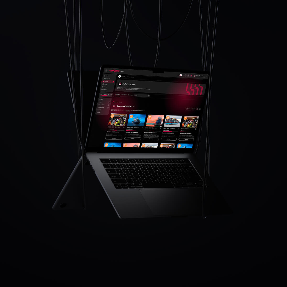 Course Management Laptop Device Dark